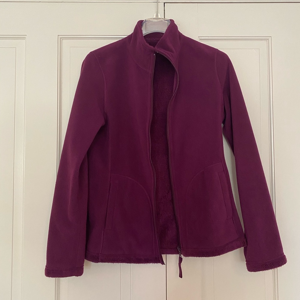 Purple Fleece Zip Up Jacket